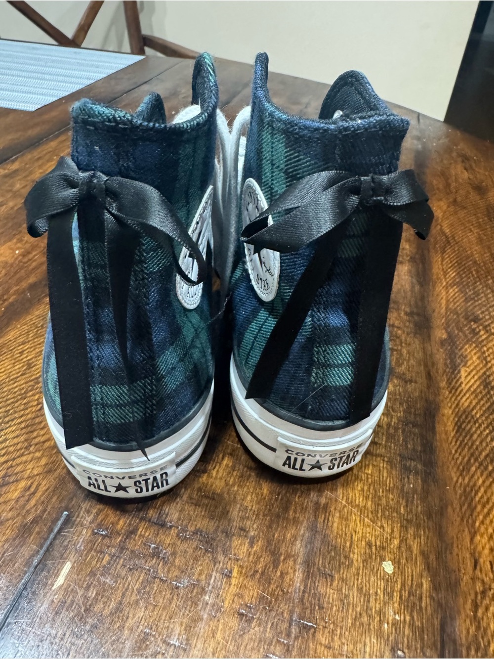 Converse Women’s Chuck Taylor All Star High Top - Green Plaid - Picture 3 of 6